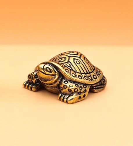 Brass Tortoise Animal Statue Small Sculpture Tabletop Figurine Home Decor Gifts