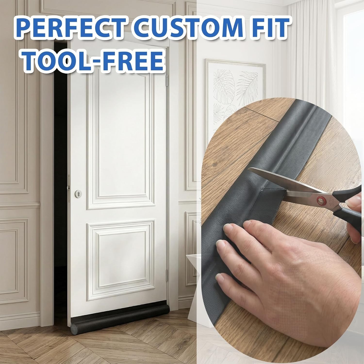 Door Draft Stopper 36 Inch Black Adjustable Door Draft Blocker Front Door Draft