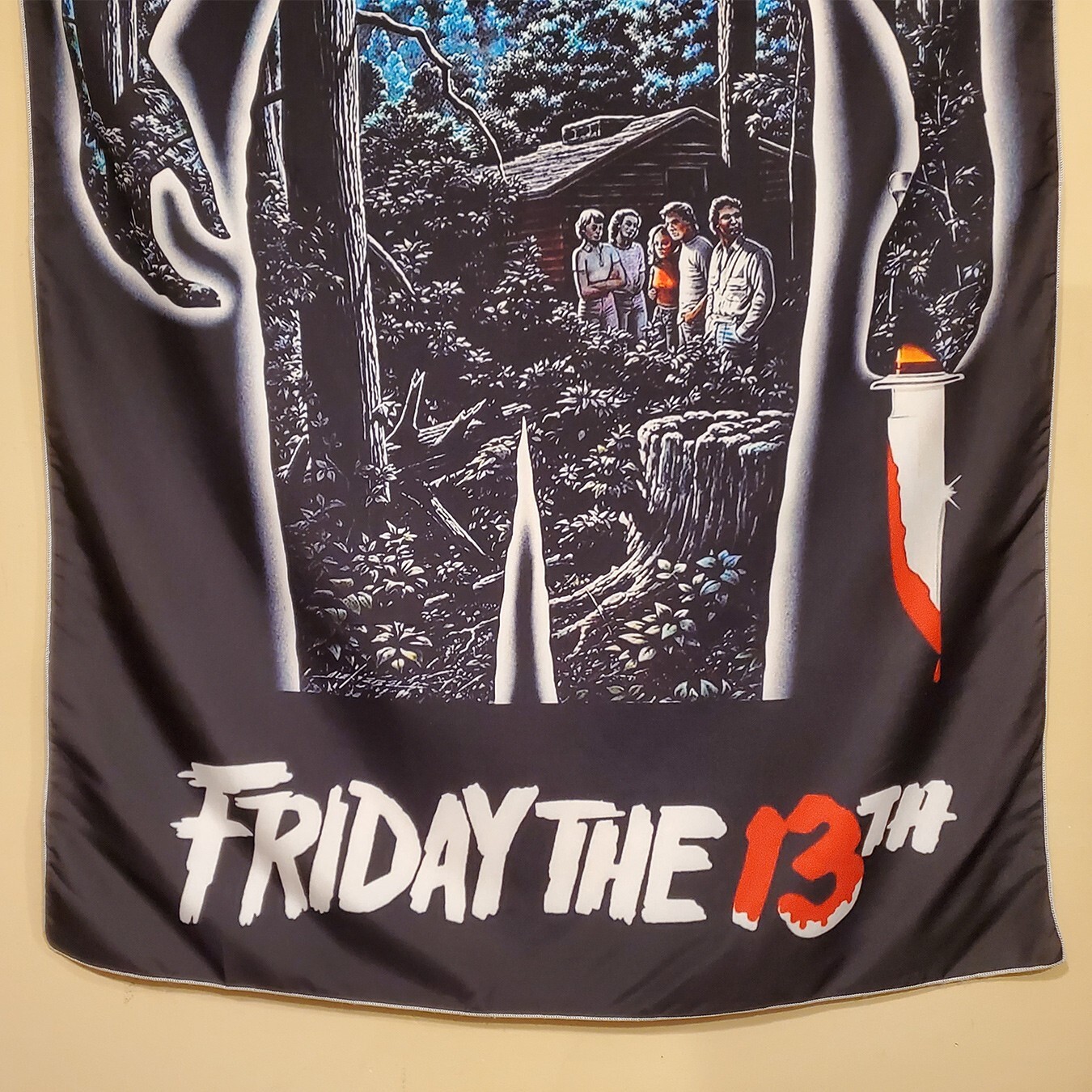 Friday the 13th banner 2×3 foot tapestry 80s VHS horror movies Jason Voorhees