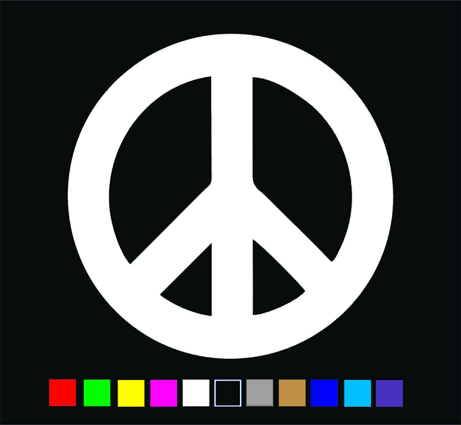 Peace Sign Vinyl Die Cut Decal Sticker