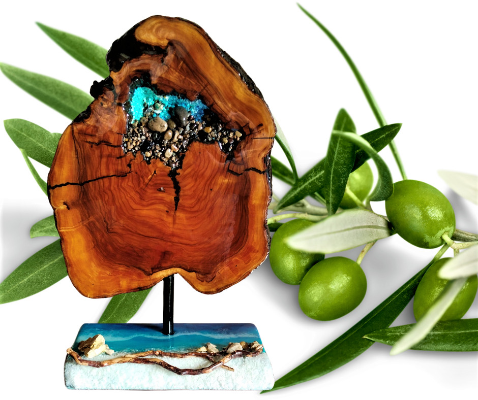 14×17 inc. Unique Olive Wood Sculpture ,Abstract Natural Wood Sculpture, Gift