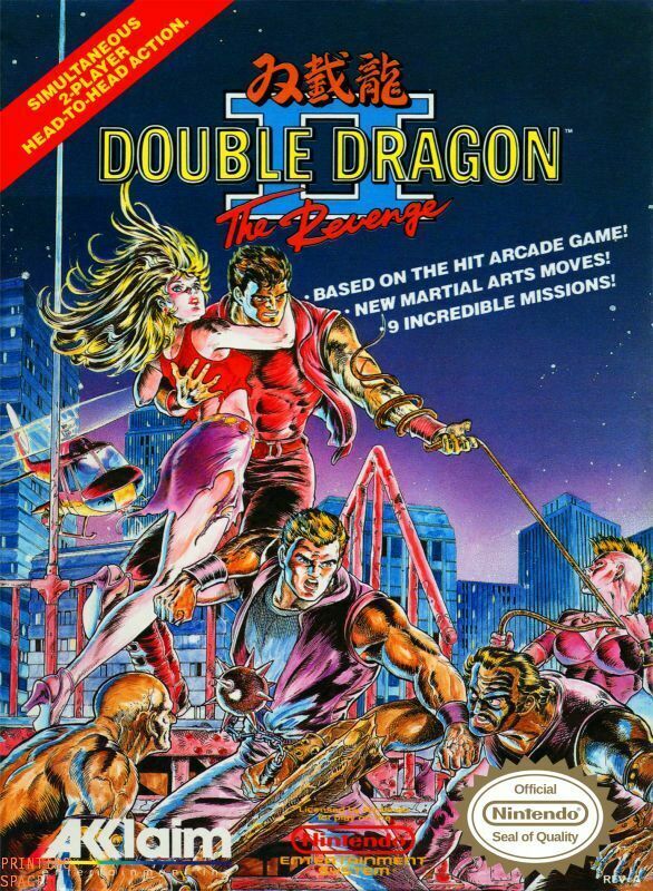 DOUBLE DRAGON 2 Classic Vintage Arcade Nintendo Atari Sega Poster – POSTER 20×30
