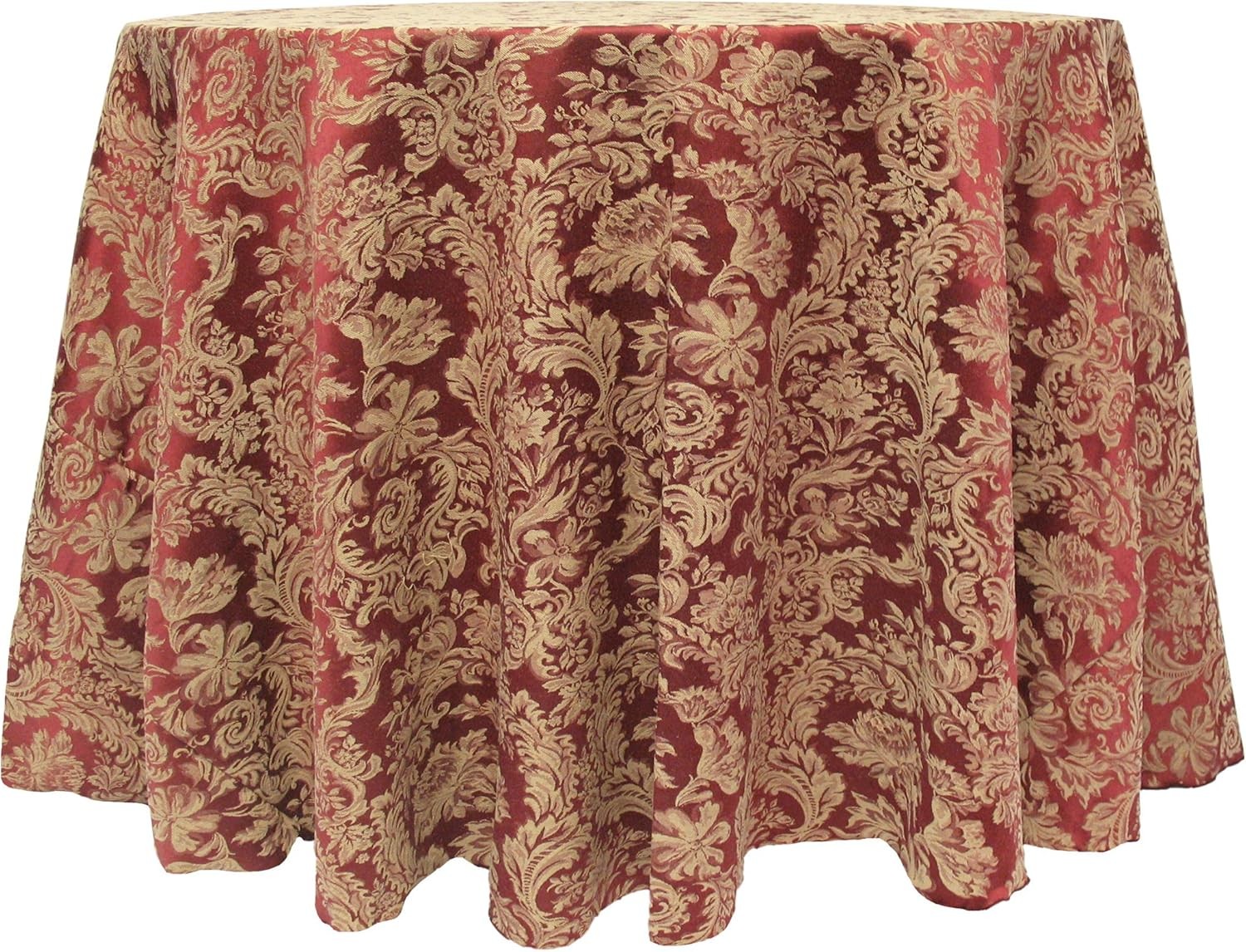 Vintage Damask Miranda Oval Tablecloth 70x104in Cotton Polyester Blend Jacquard