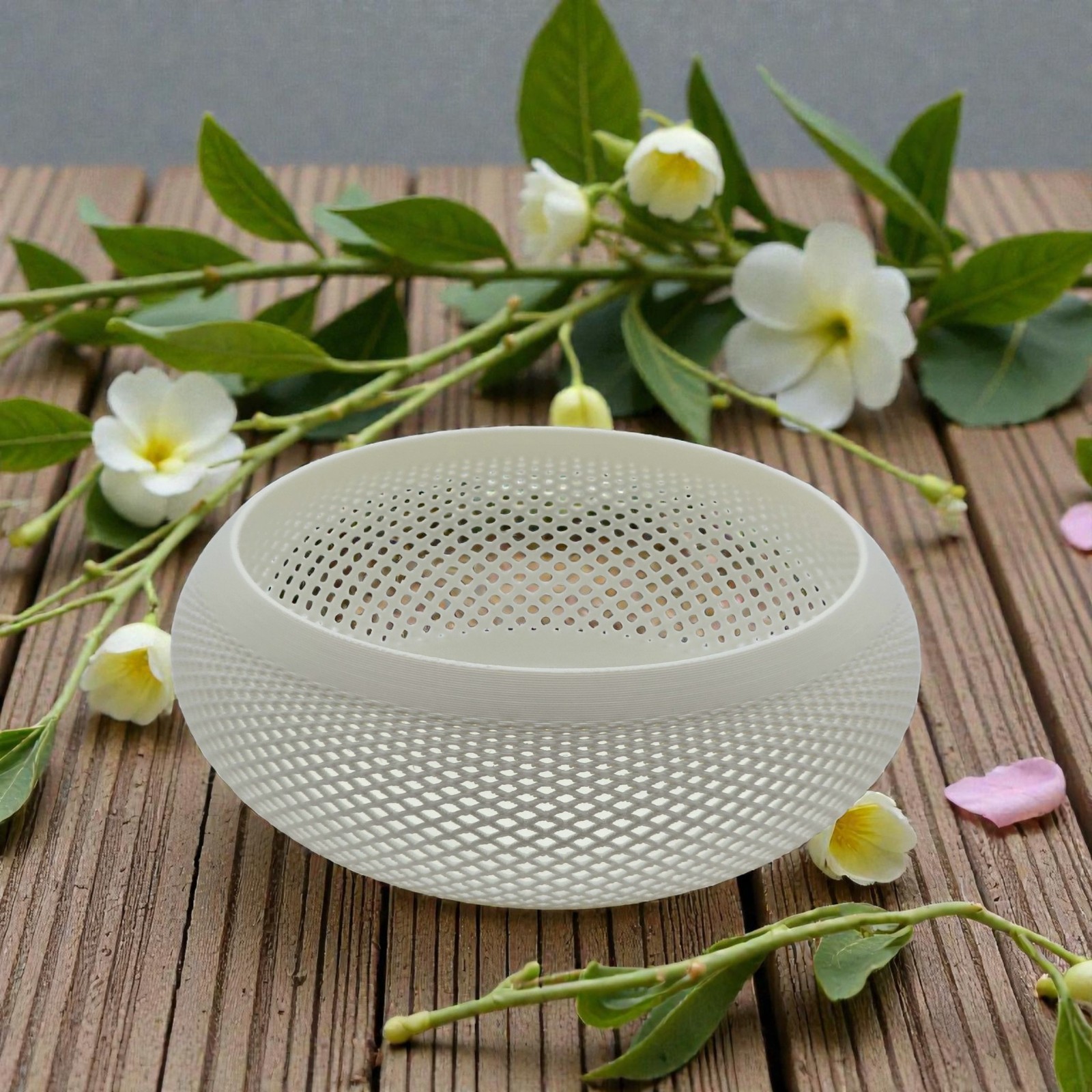 Modern Mesh Series 4-Piece 3D Printed Bowl & Vase Set – Handmade Home Decor