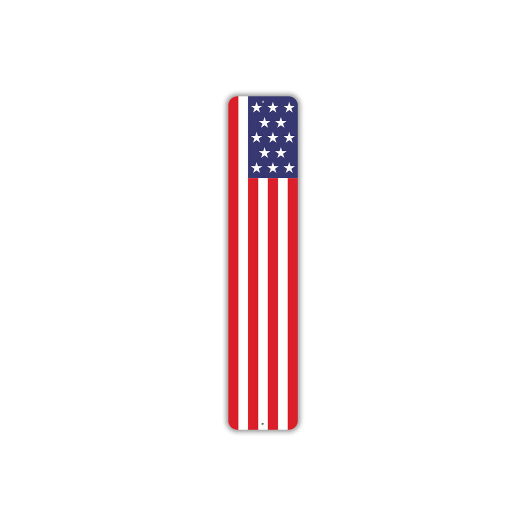 American Flag DeMetal Sign 2 Metal Sign