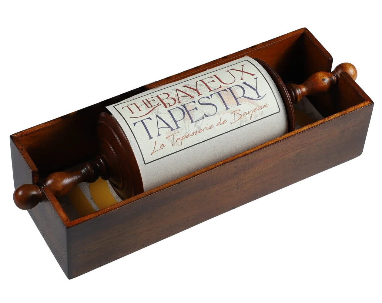 Bayeux Tapestry Replica Old World Scroll Duke Normandy 21.33′ Wood Desk Tray New
