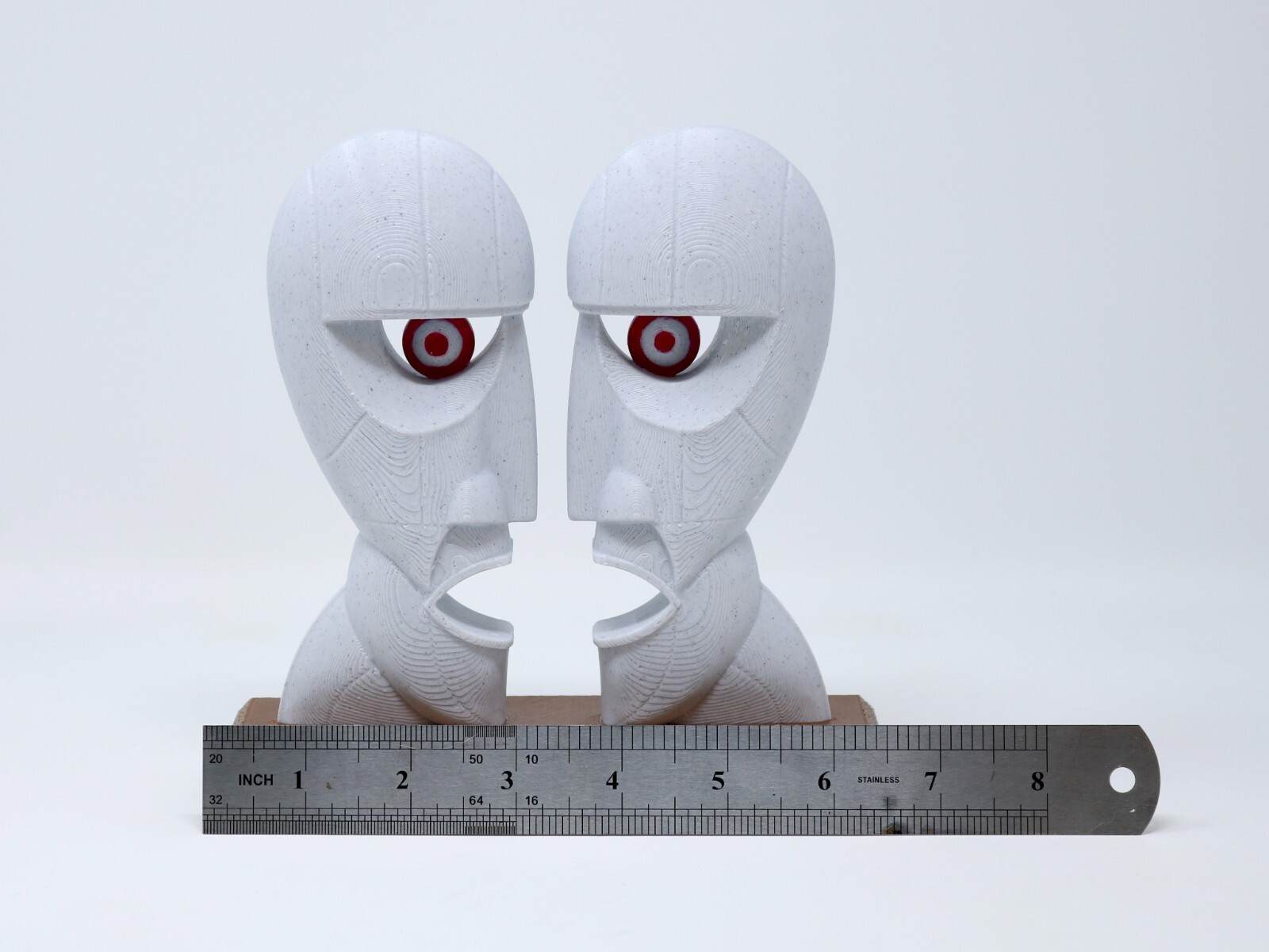 The Division Bell 3D printed Home Decor Desktop Sculpture. Two Head Statue.