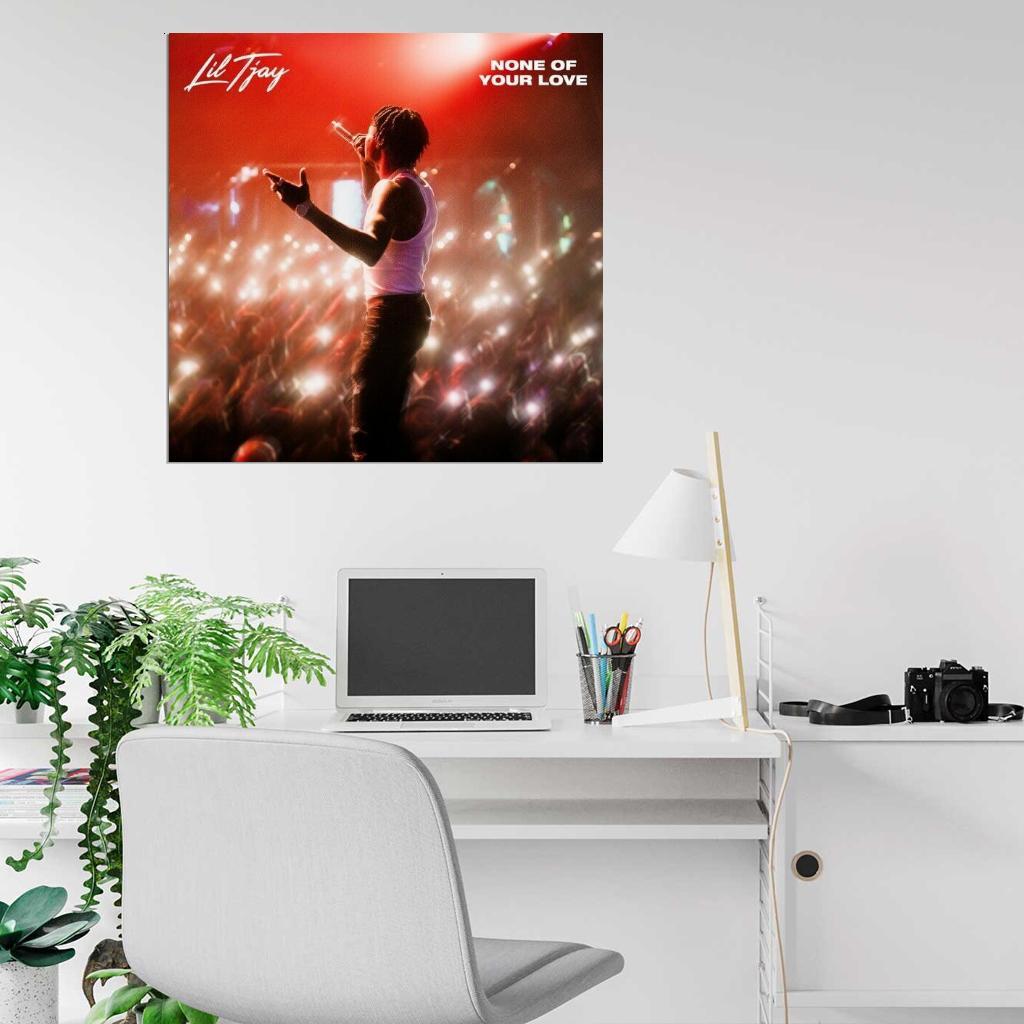 559244 Lil Tjay “None of Your Love” Album HD Cover Art 16×12 WALL PRINT POSTER