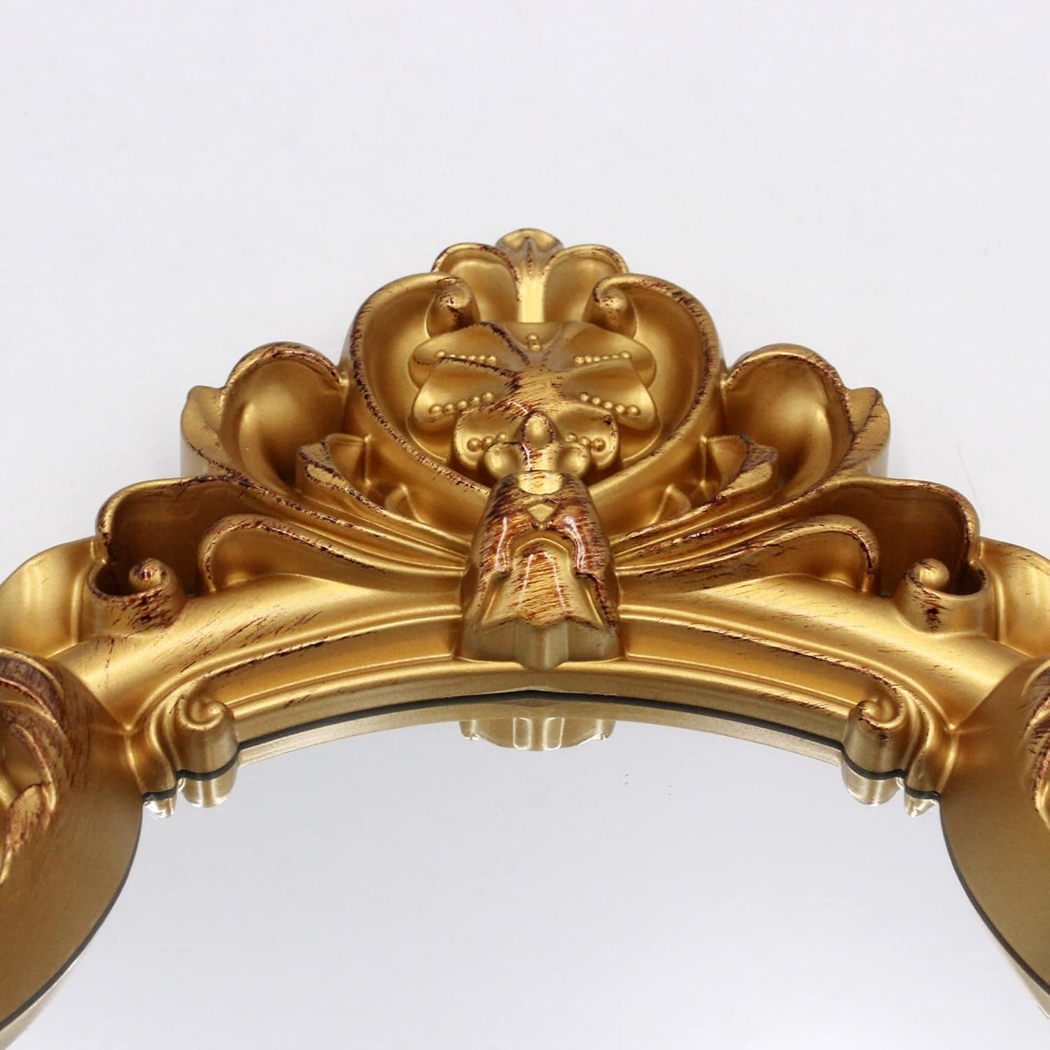 16.5 X 11 Inch Vintage Antique Decorative Wall Mirror – Shield Shape (Brush Gold