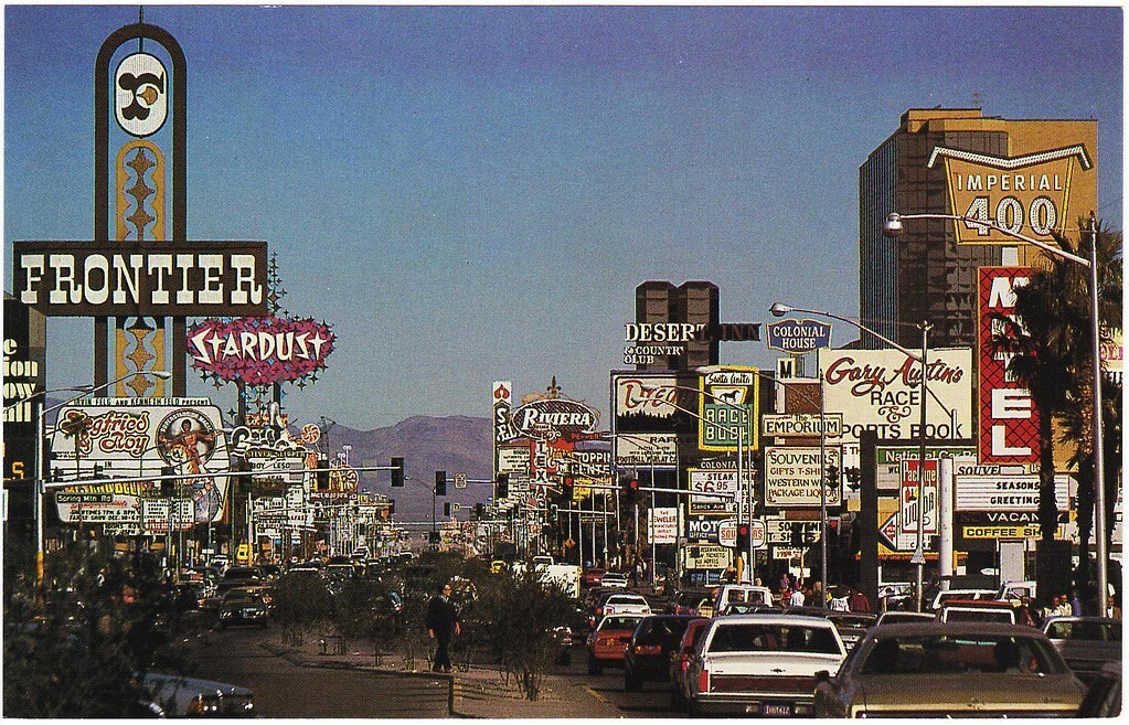 Las Vegas Strip in the 1980s POSTER 24 X 18 Inches Nice Wall Art