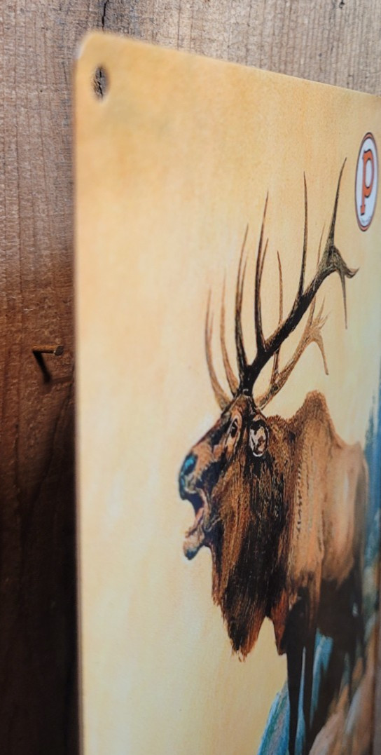 Vintage Peters ammunition Elk advertisement reproduction metal sign