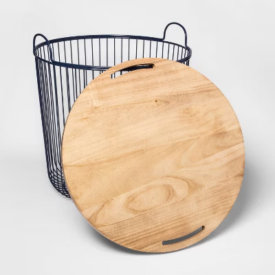 Wire Kids’ Storage Floor Bin Navy – Pillowfort