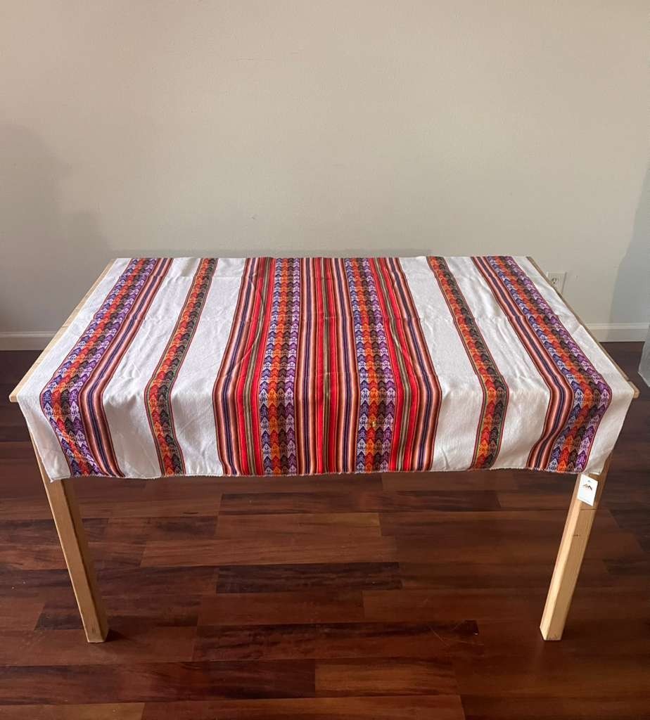 Authentic Peruvian Aguayo Blanket – Handwoven Andean Textile