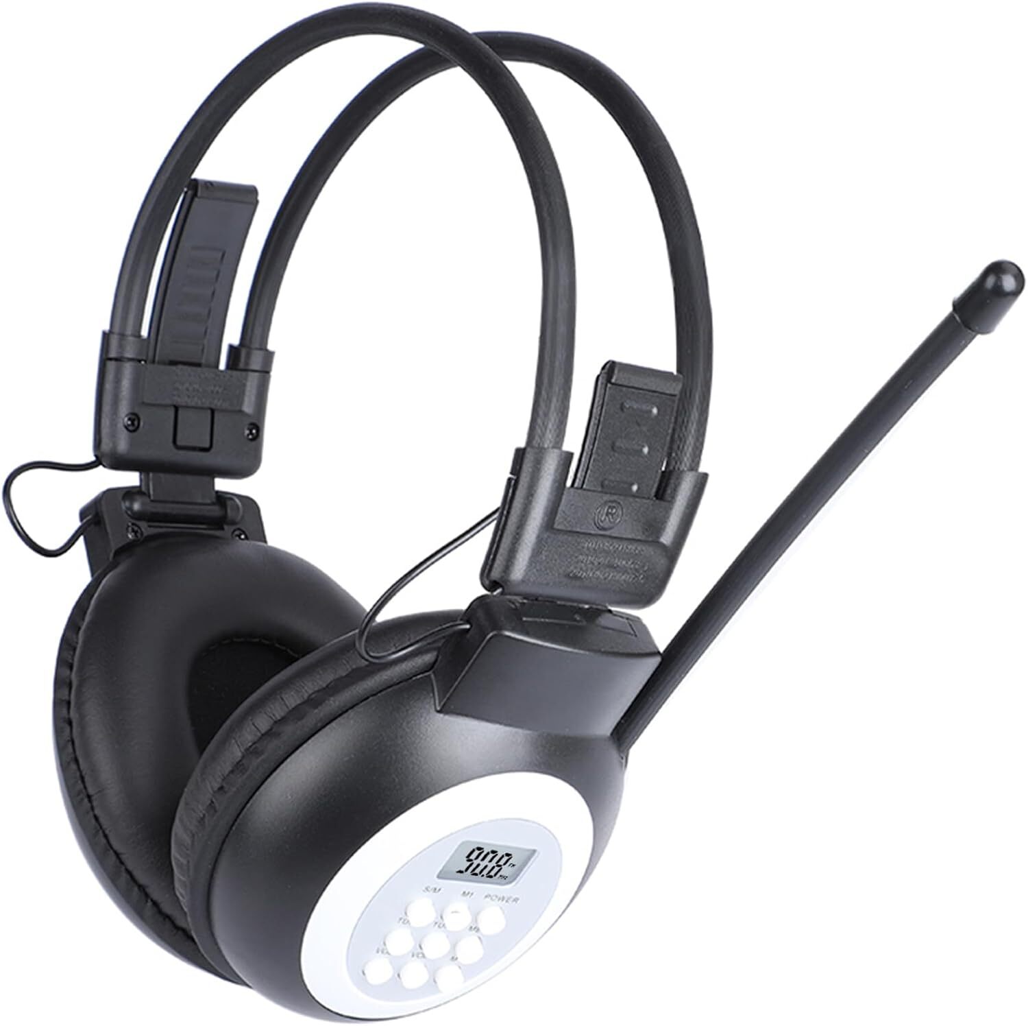 FM Portable Radio Stereo Headsetwith Lcd Over Ear Foldable Pocket