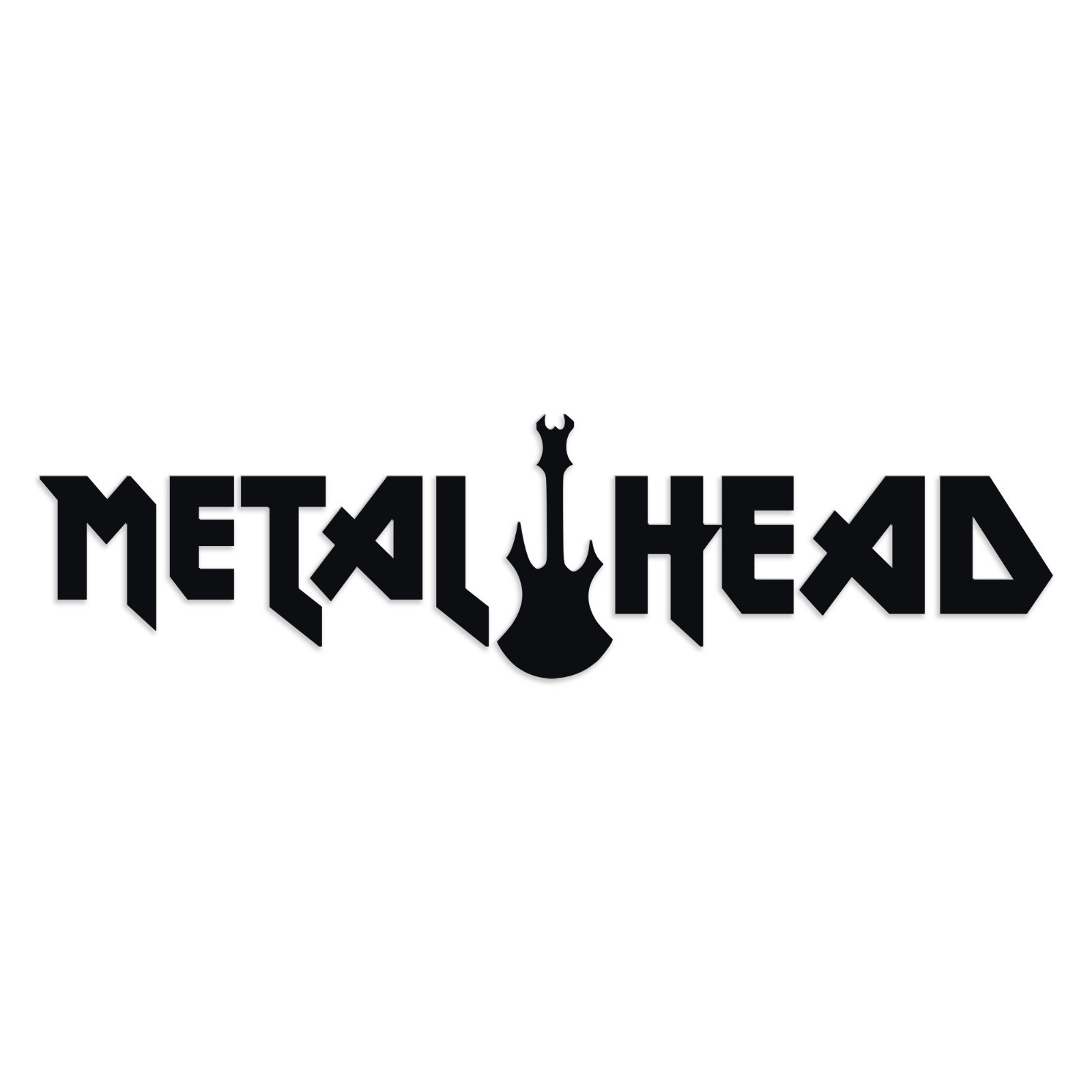Metal Head Vinyl Decal Sticker – Hard Heavy Black Death Speed Thrash Guitar