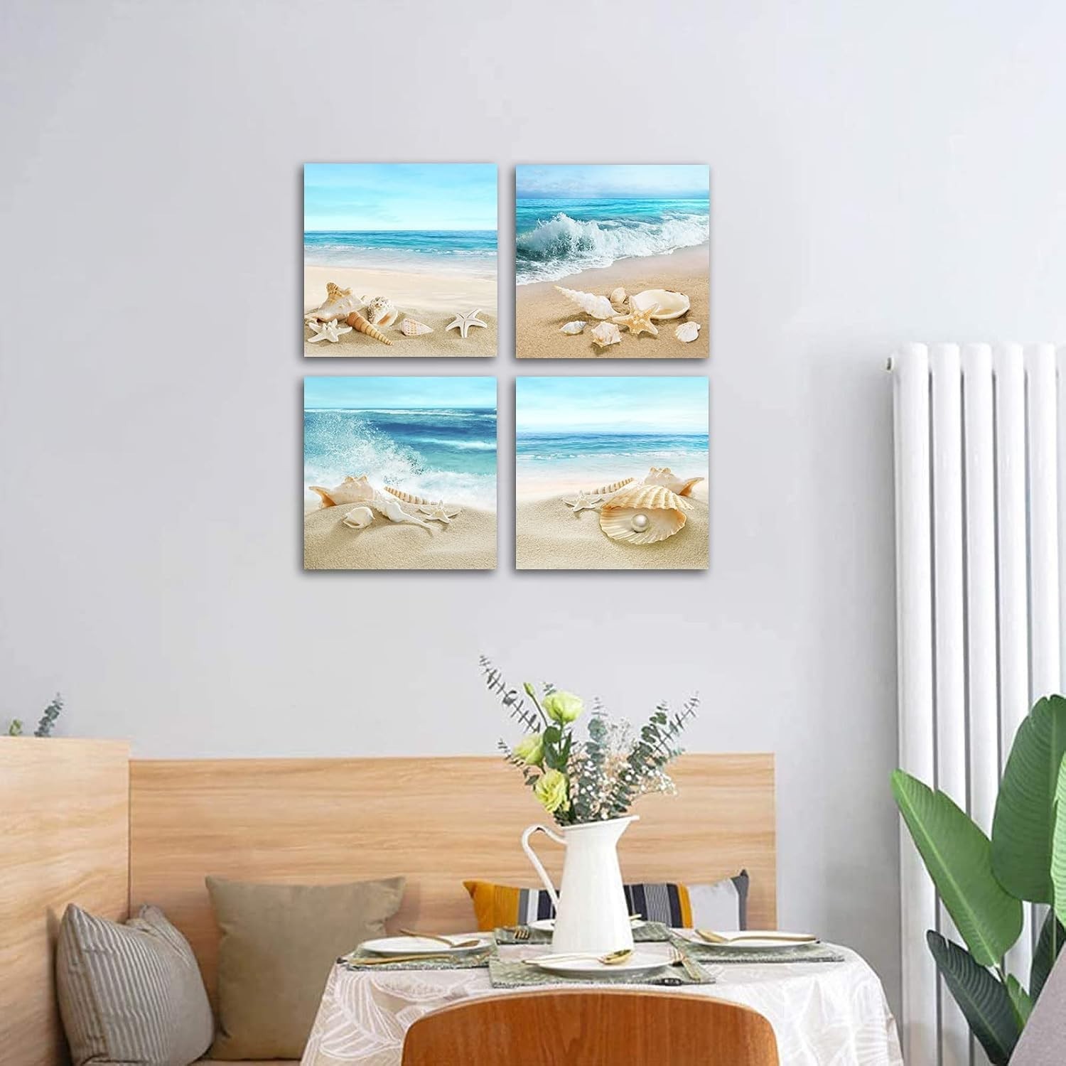 Water-Resistant Coastal Beach Canvas Art – Perfect for Bathroom or Living Room