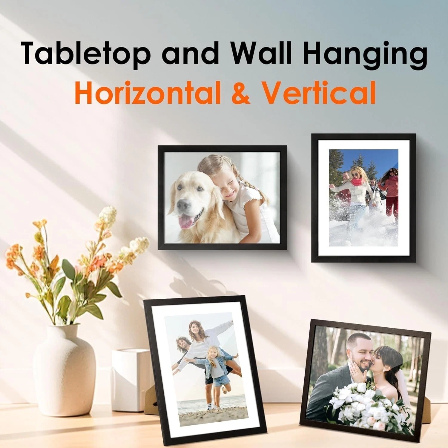 8×10 Picture Frame 1 Pack, Photo Frame with HD Plexiglass, Display Pictures