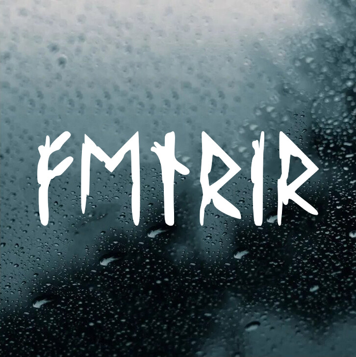 Fenrir in Futhark Vinyl Decal V2 – Runes Viking Norse Wolf – Die Cut Sticker