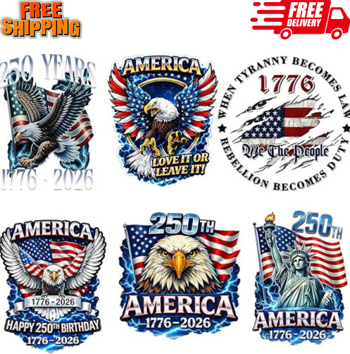 18 Pcs USA 250Th Anniversary Stickers, Waterproof Vinyl Decals, 1776 2026 Eagle