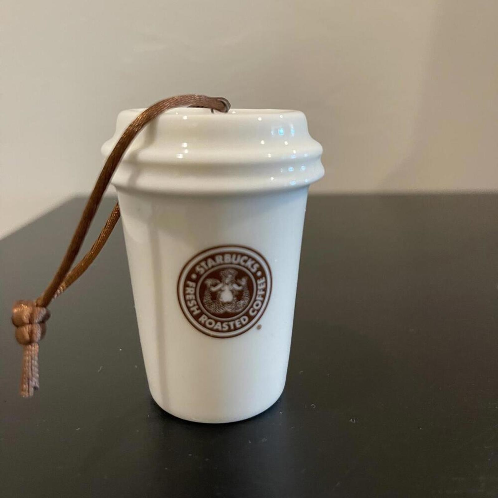 Starbucks Brown and White Christmas Ornament Holiday 2011 To Go Cup