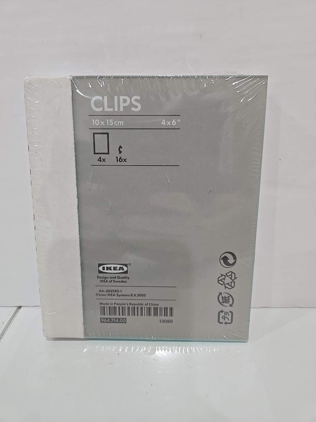 IKEA CLIPS Borderless Glass Picture Frame 4Pack 4x6in 10x15cm NEW