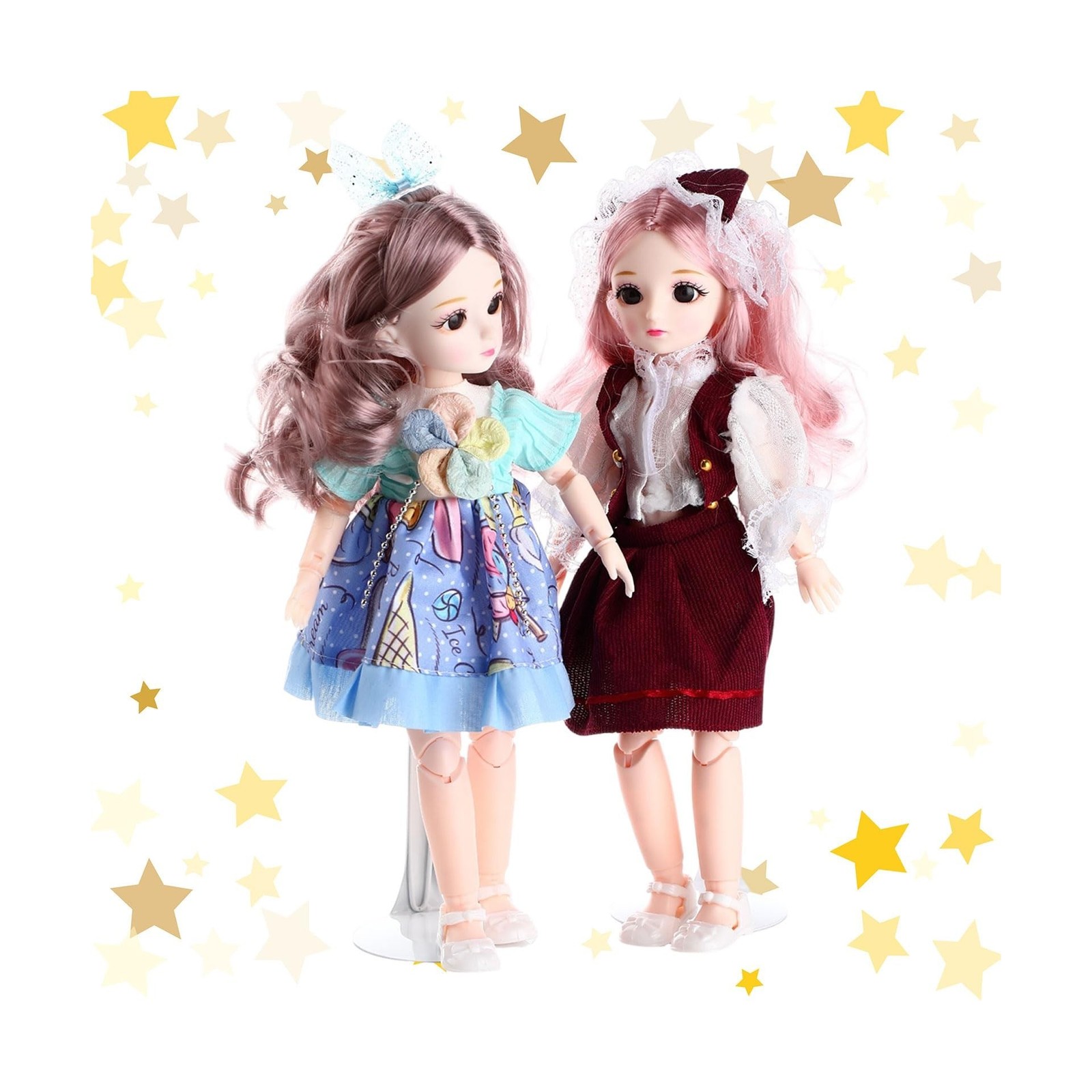 12 Pcs Adjustable Doll Stands for 12 Inch to 18 Inch Dolls Display … Fast Ship