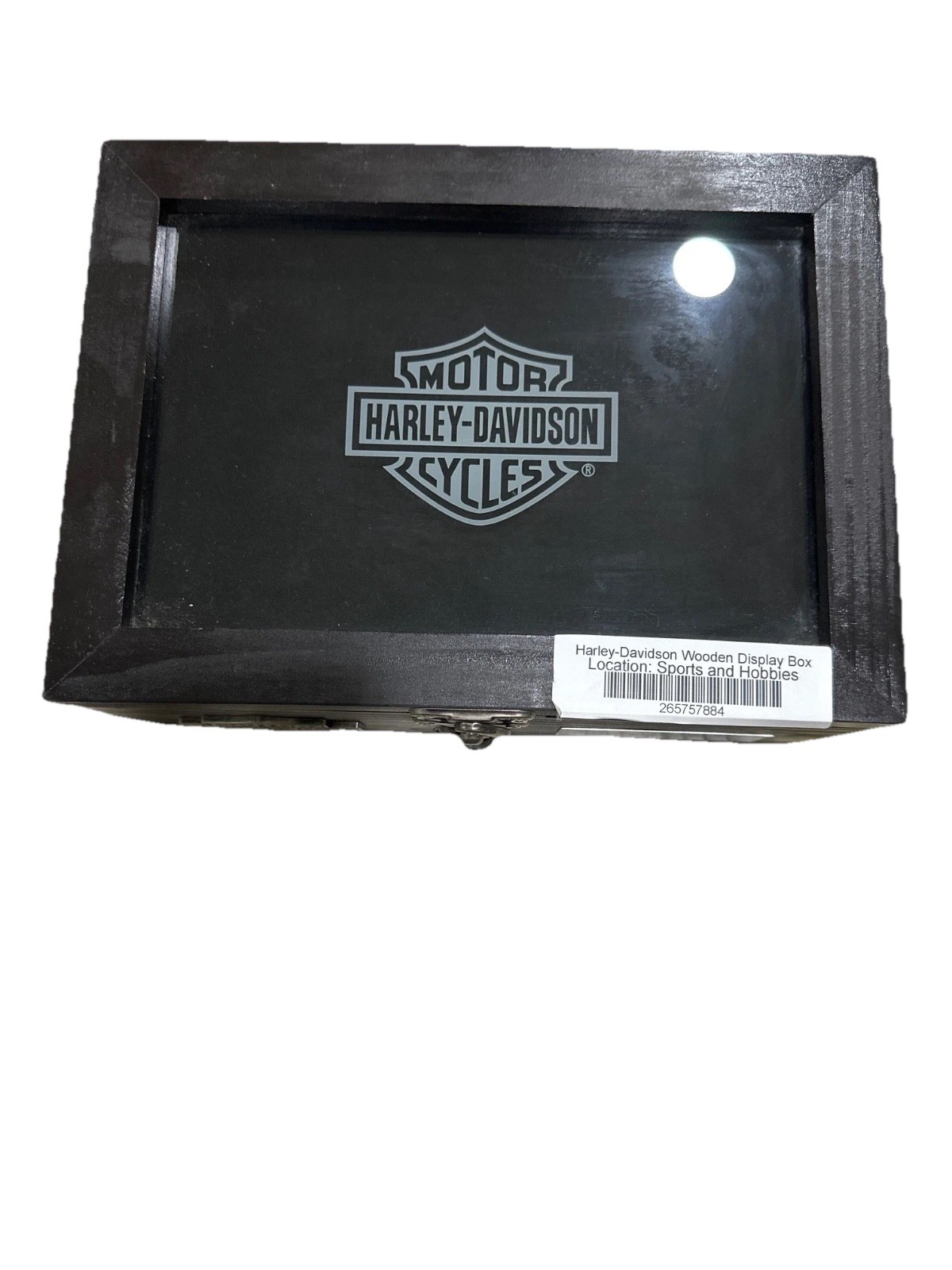 HARLEY DAVIDSON MEMORY BOX WOODEN ROGERS, AR HD 11” x 8” x 5” H