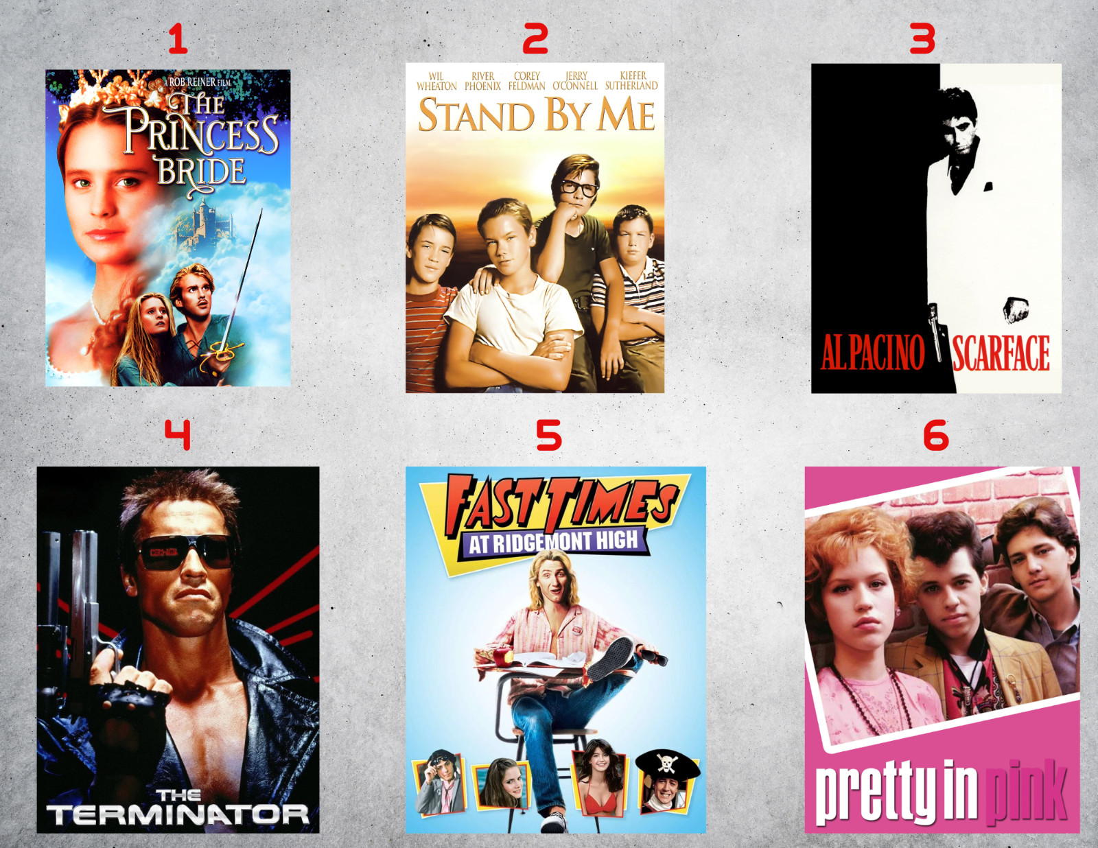80’s Movie Wall Collage Poster Kits