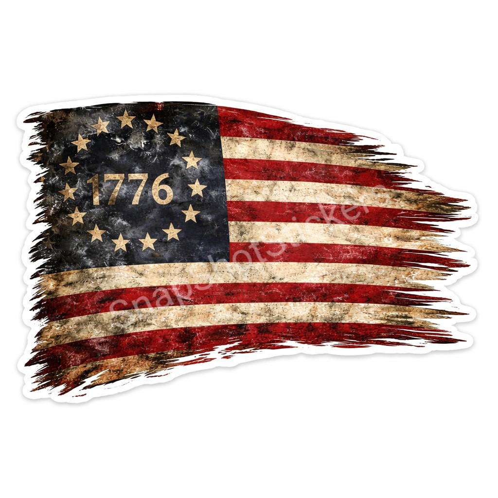 1776 Betsy Ross American Flag Vinyl Sticker Decal Patriotic