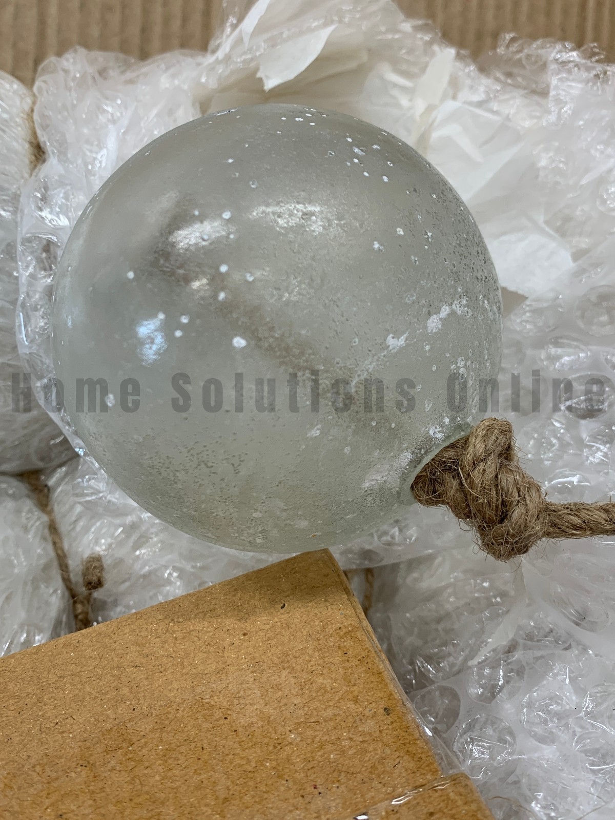 Pottery Barn Handcrafted Oversized Beaded Sea Glass Rope Garland #T302
