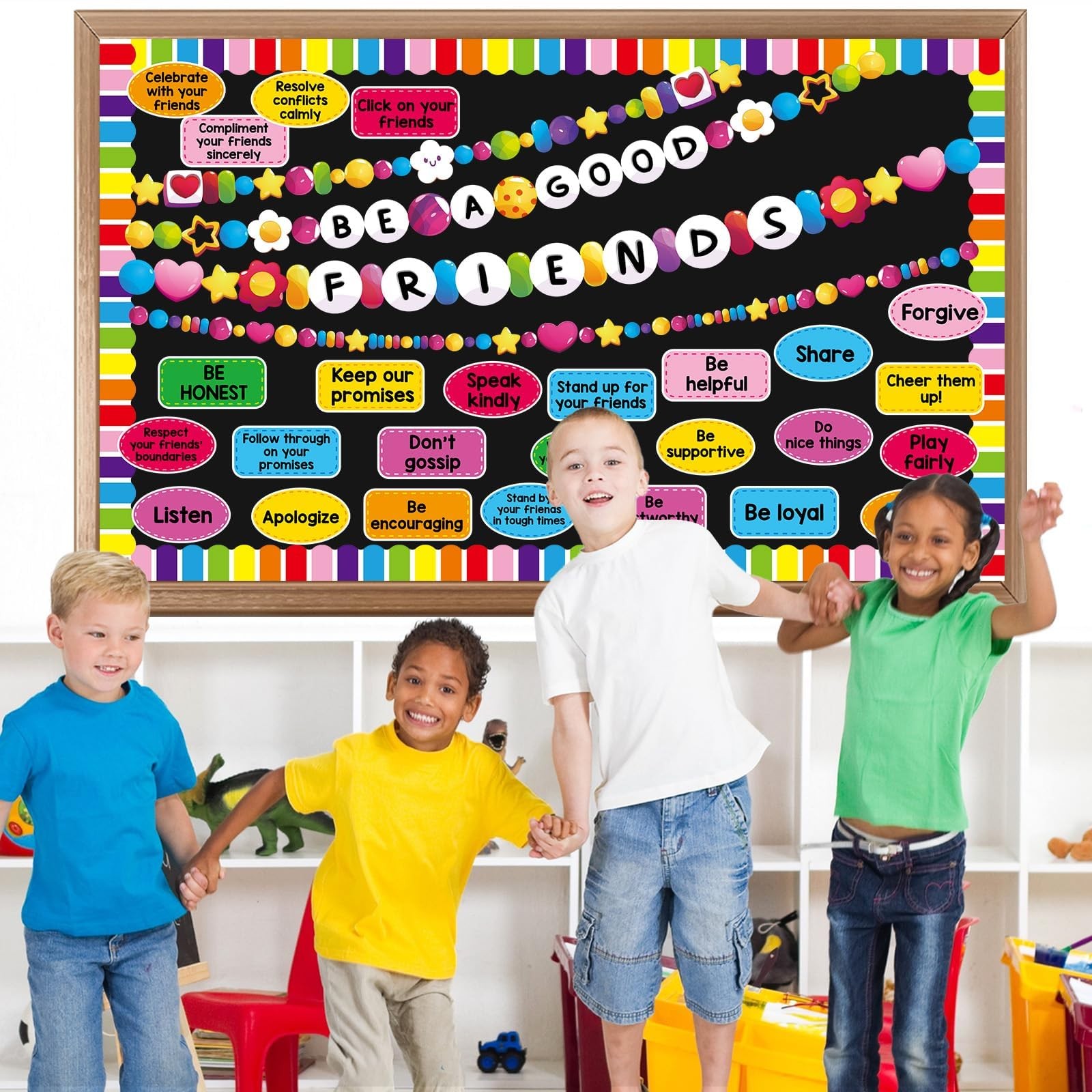 Back to Bulletin Board Set Friendship Bracelet Classroom Decorations Motivati