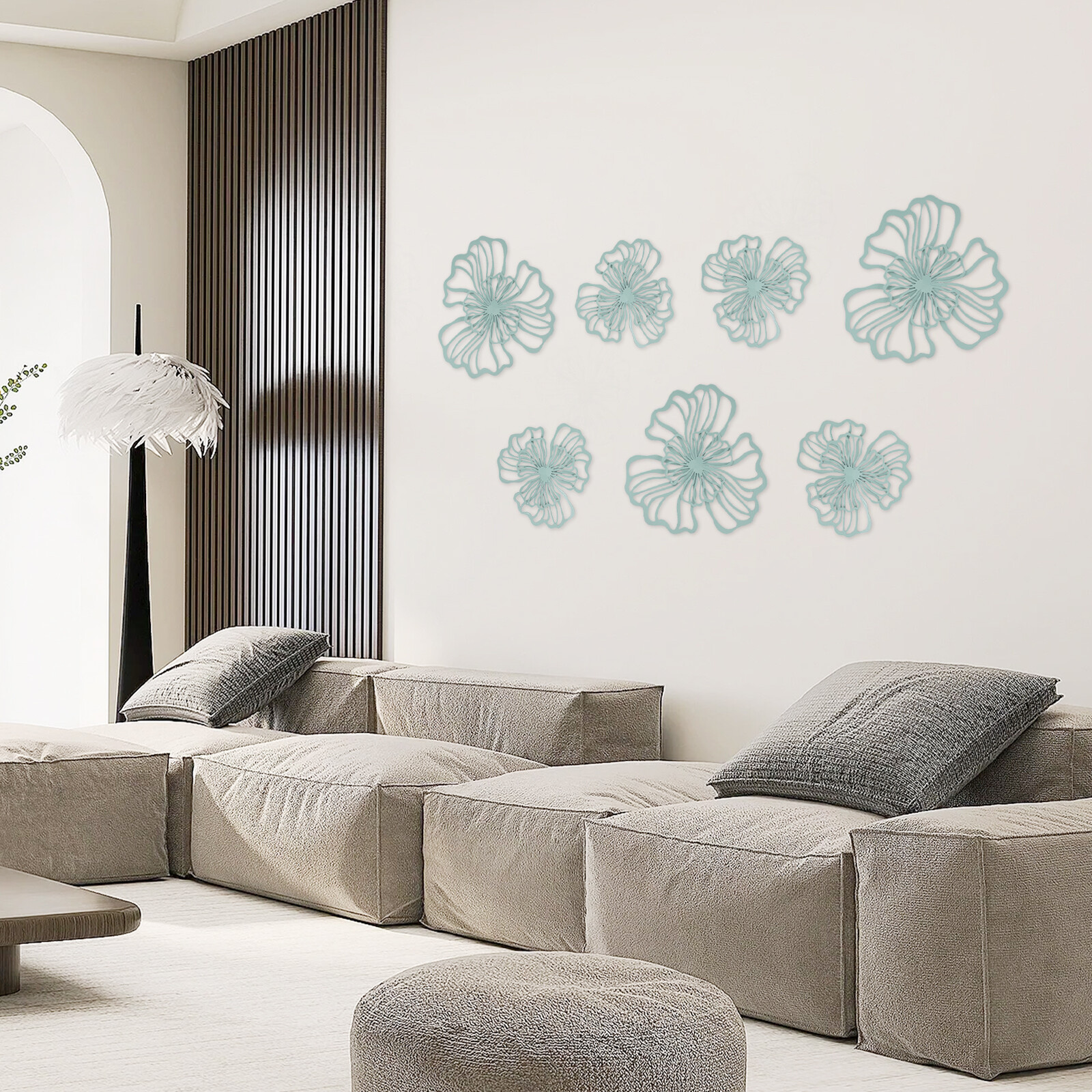7-Piece Metal Wall Decor Wall Hanging Wall Art Decor for Living Room and Bedroom
