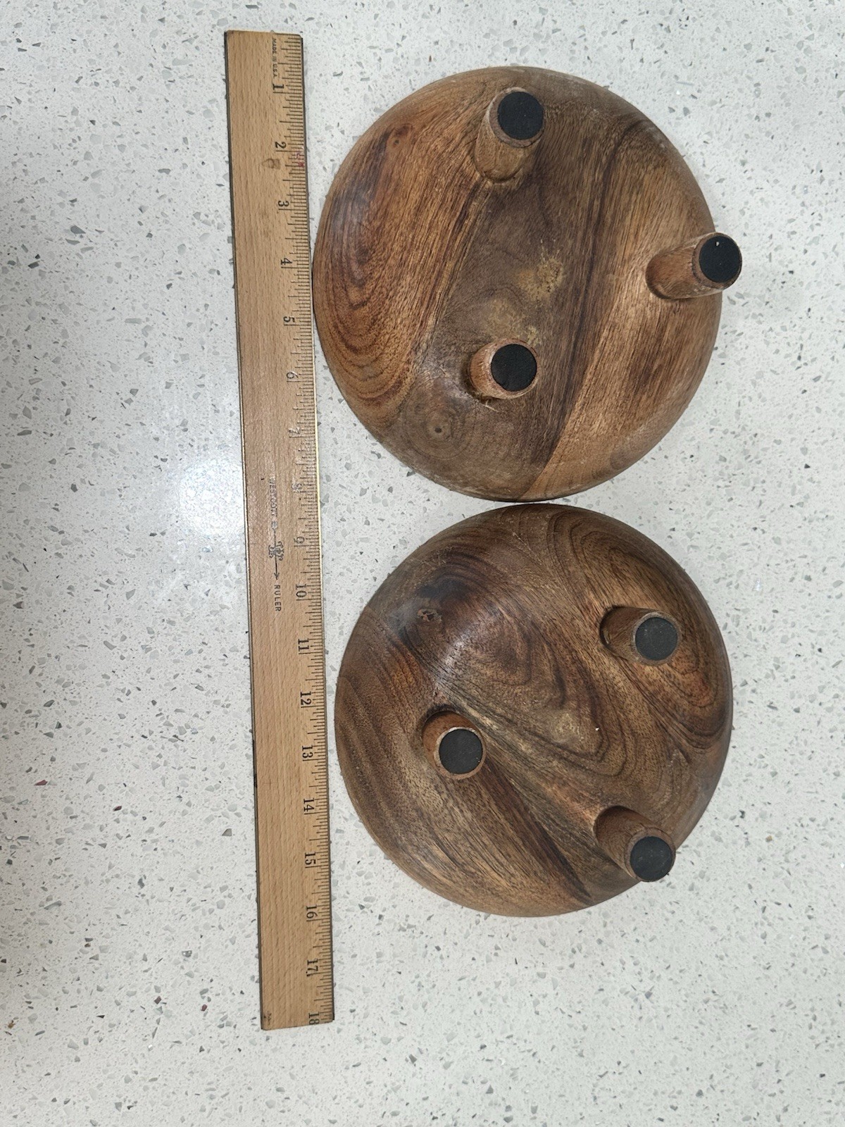 Set Of Two 8“ X 3“ Wooden Food Safe Stands Kitchen / Table / Decor Made In India