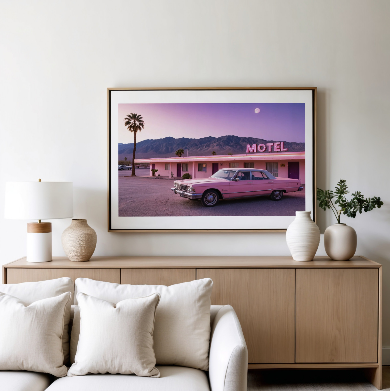 Pink Vintage Desert Motel Western Wall Art Southwestern Wall Decor Eclectic
