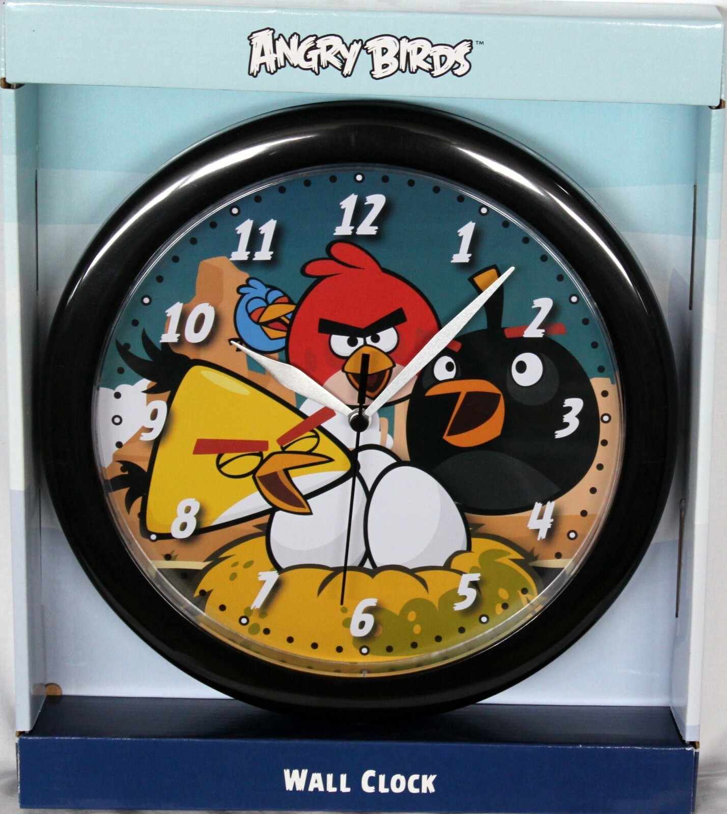New in pack, Angry Birds 9 inches round Wall Clock as pictured