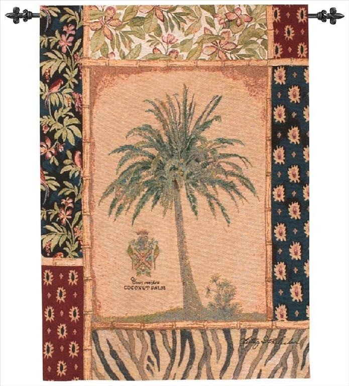 Caribbean Palm Tropical Coastal Tapestry Wall Hanging Home Decor Art
