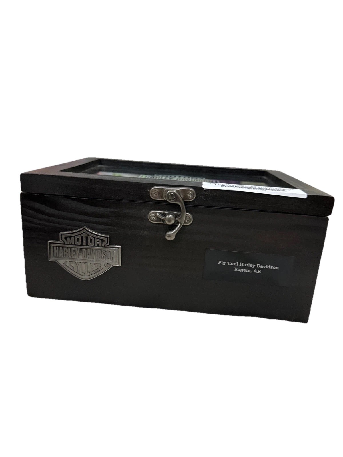 HARLEY DAVIDSON MEMORY BOX WOODEN ROGERS, AR HD 11” x 8” x 5” H