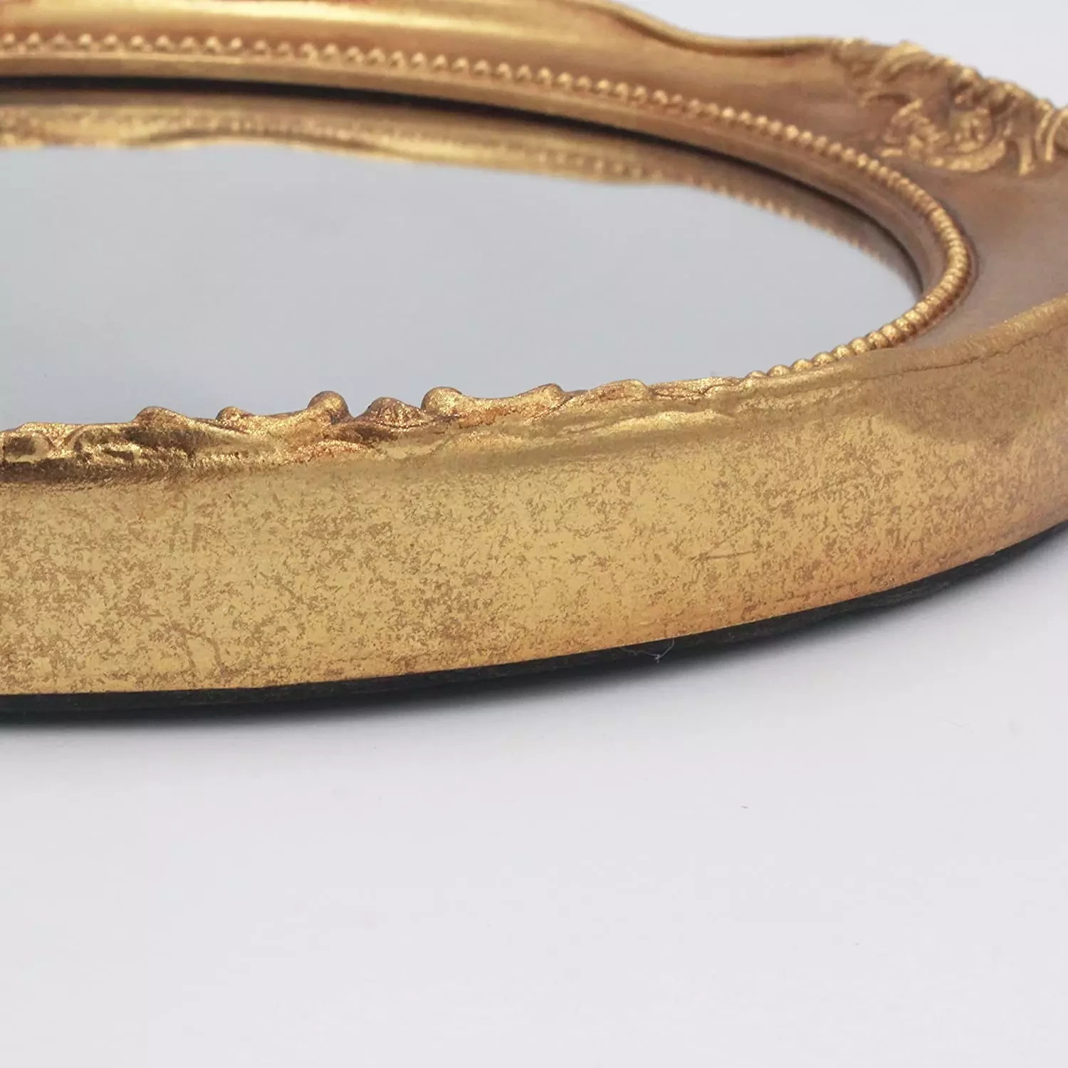 Vintage Decorative Wall Mirror Hanging Mirror round (Gold, 12.2 Inch)