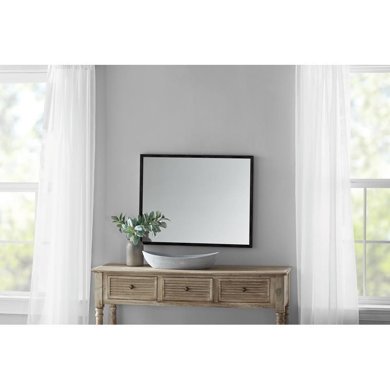 23X29 in Rectangular Wall Mirror Plastic Frame Versatile Hanging Home Decor New