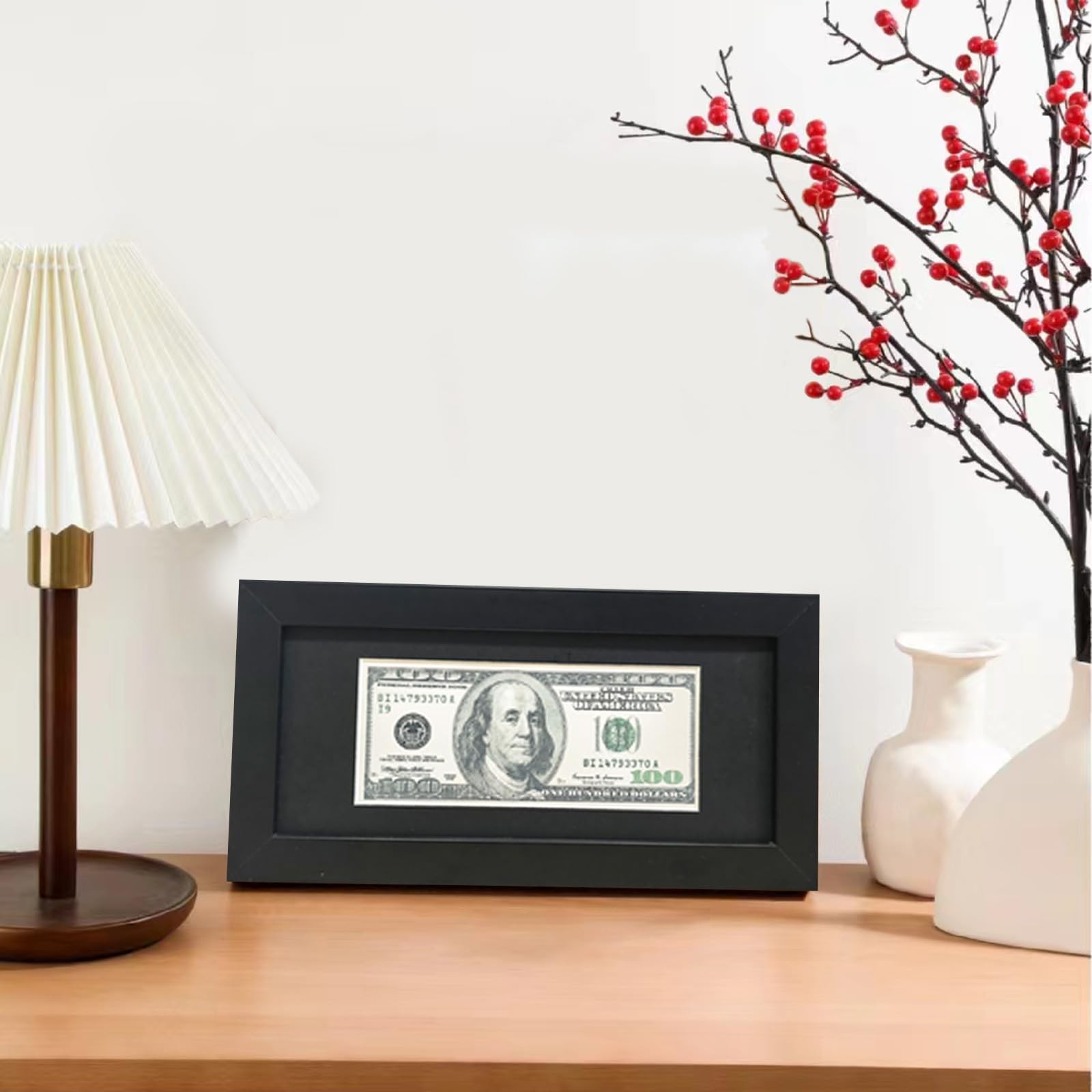 Tabletop Picture Frame,dollar bill holder,5X10“ shadow box picture frames,Black