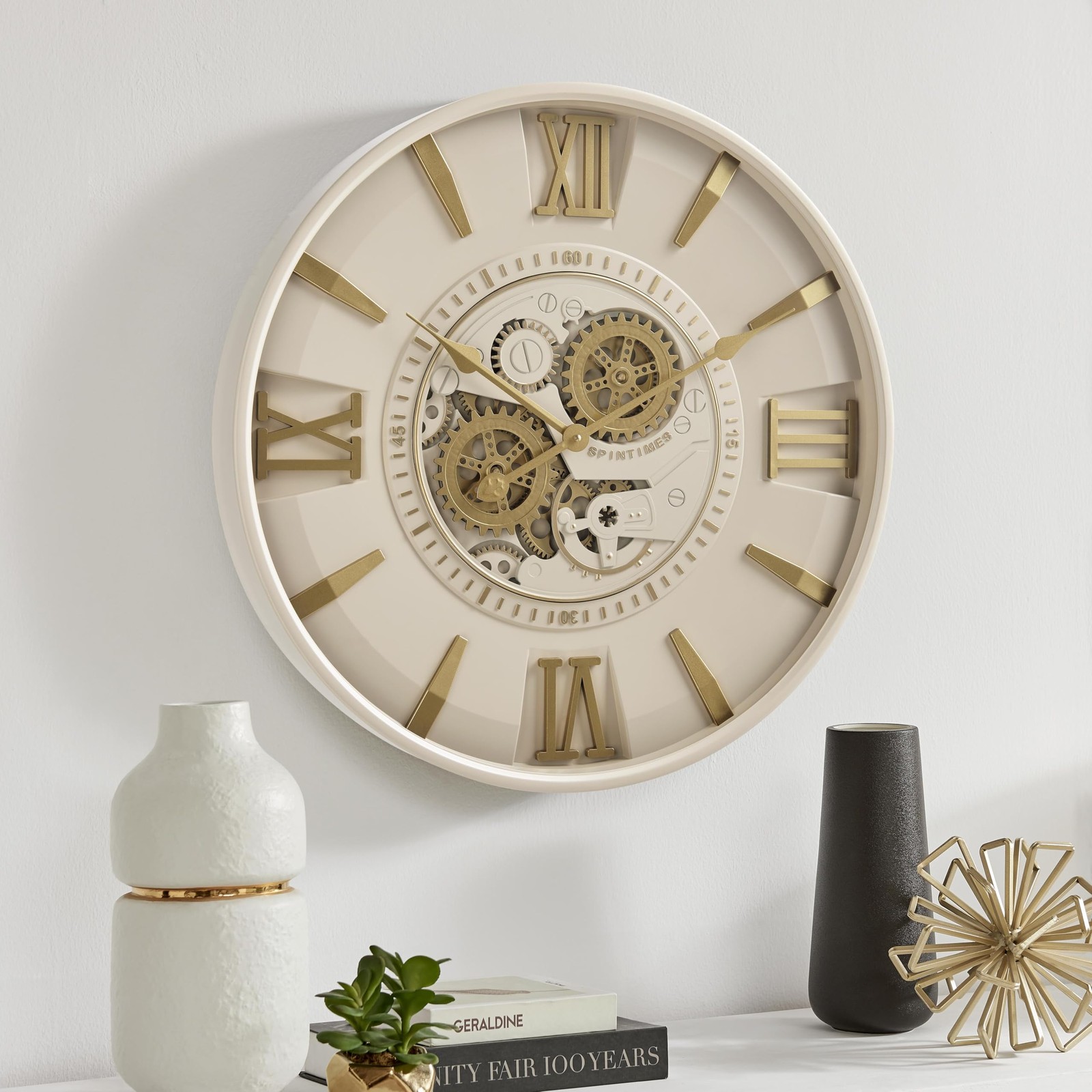 CLXEAST Mid Century Minimalist Modern Wall Clocks,24 Inch Wall Clock