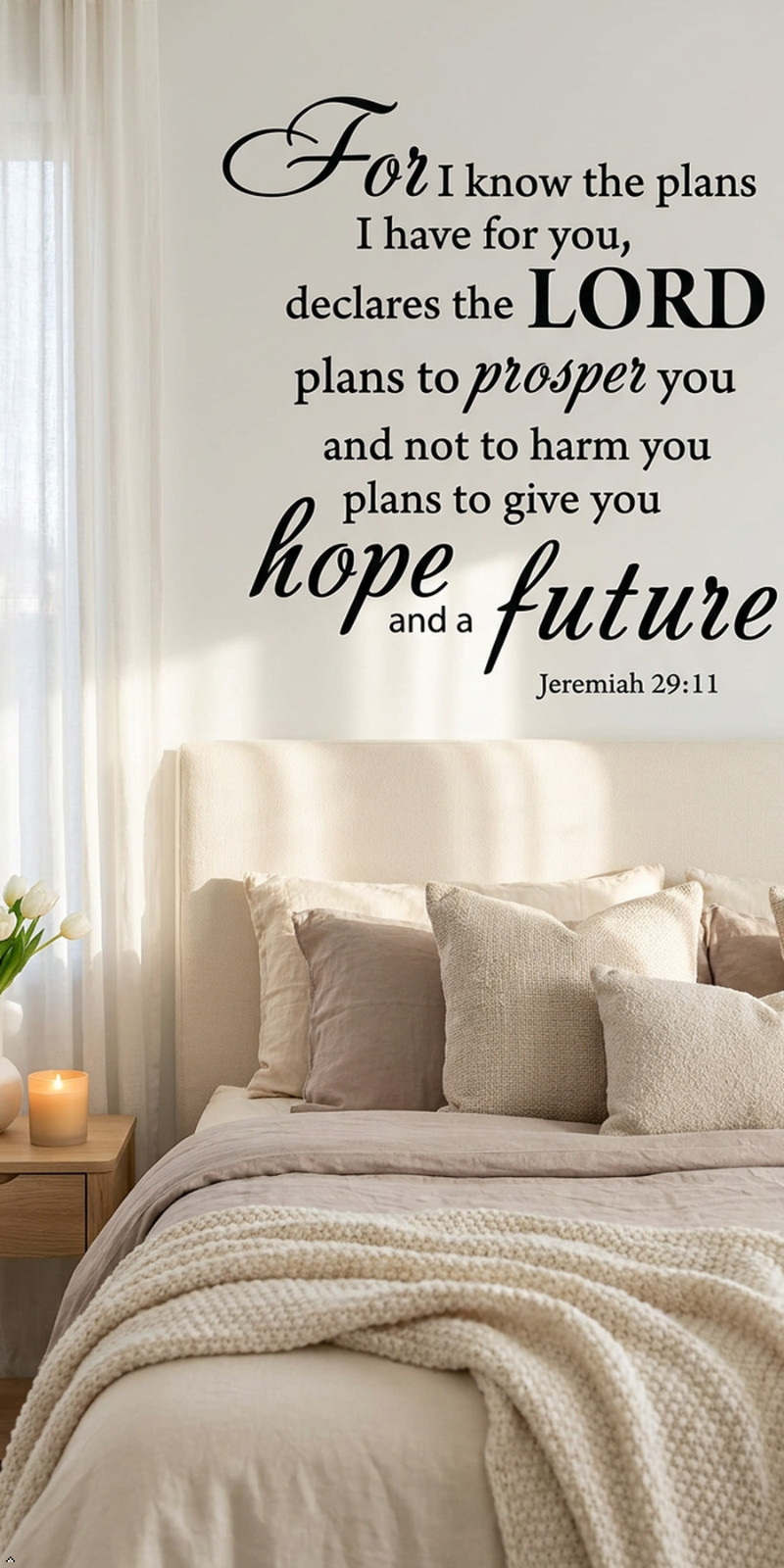 Jeremiah 29:11 Quotes Sayings Words Art Decor Lettering Vinyl Wall Bible Verse