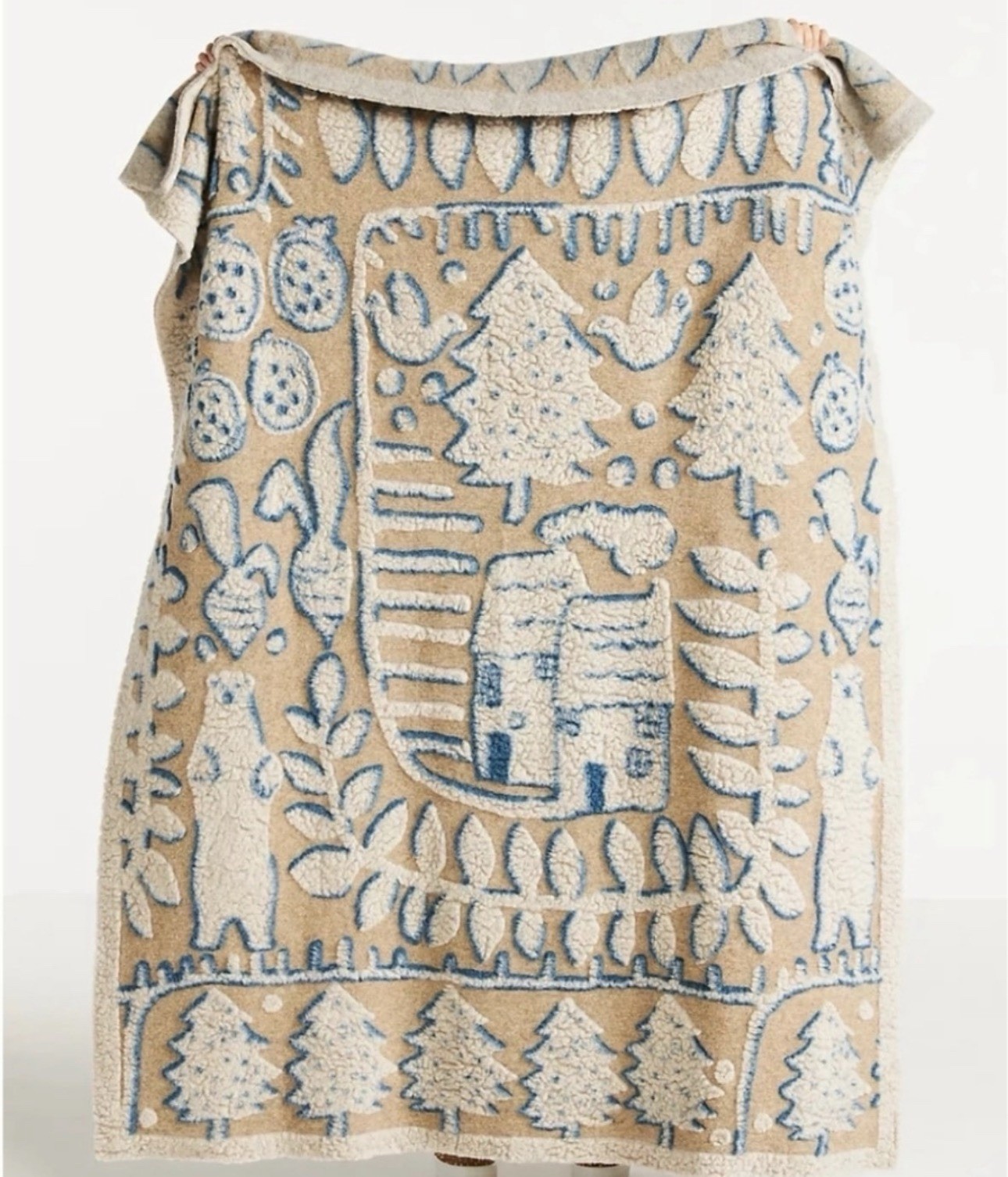 RARE SOLD OUT Anthropologie Story Wool Blend Heirloom Throw Blanket