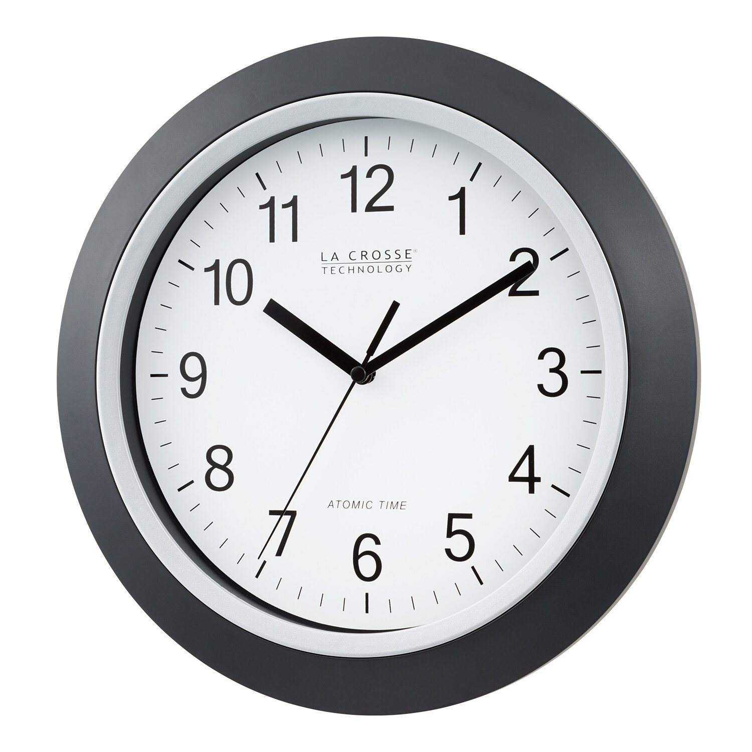 WT-3129B La Crosse Technology 12″ Atomic Analog Wall Clock – Black NIB