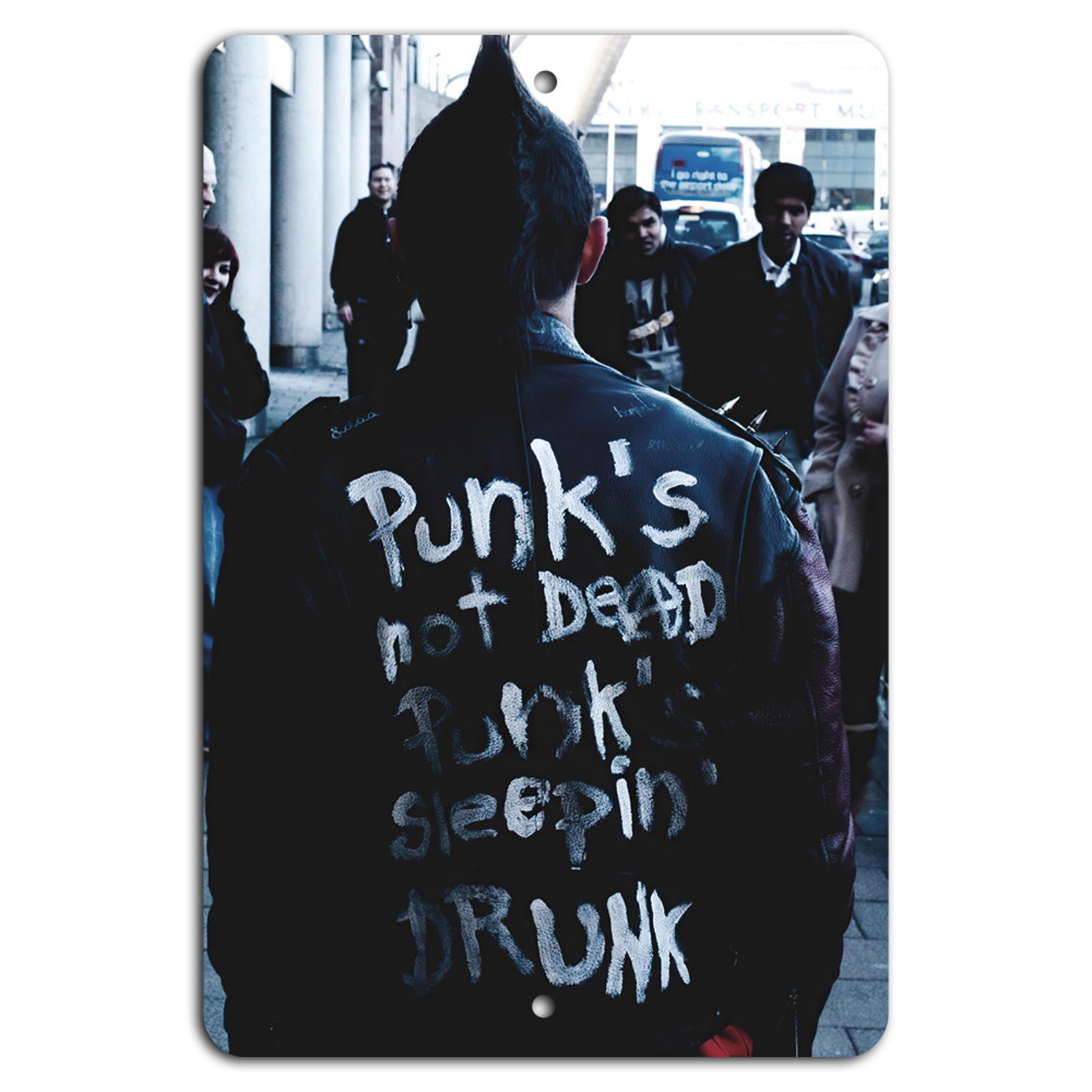 Punk Rock Metal Sign BanginPrints Aluminum Rectangle 8×12 Vertical