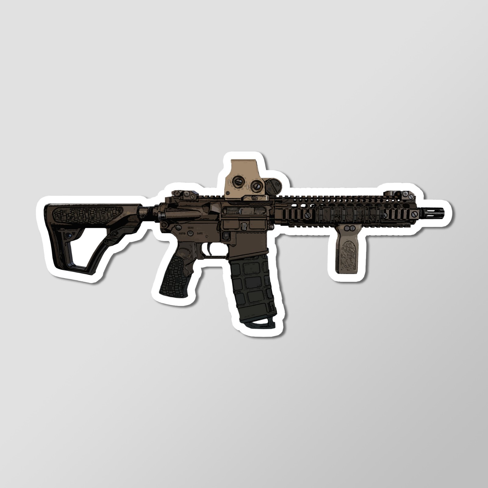 DD MK18 CQBR Block 2 Gun Art – Laptop Sticker Vinyl 4″ Wide