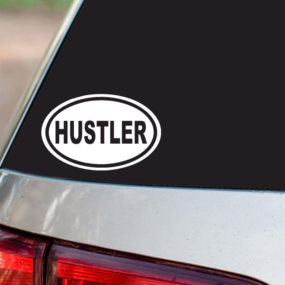 Hustler Sticker Gambler Game Sneaky oval all chrome & regular vinyl color choice