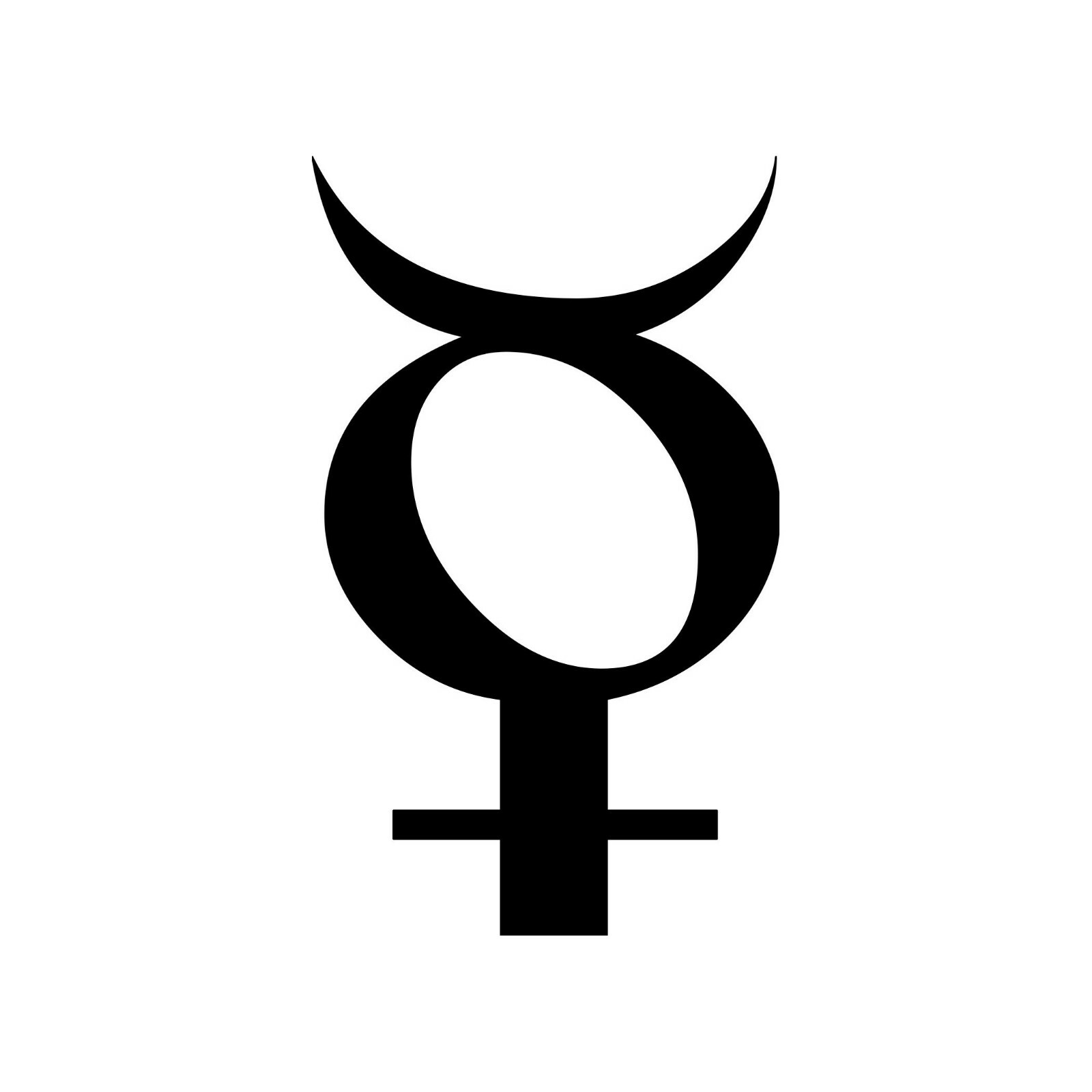 MERCURY Vinyl Sticker Planet Astrology Sign Zodiac Planetary Glyph Die Cut Decal
