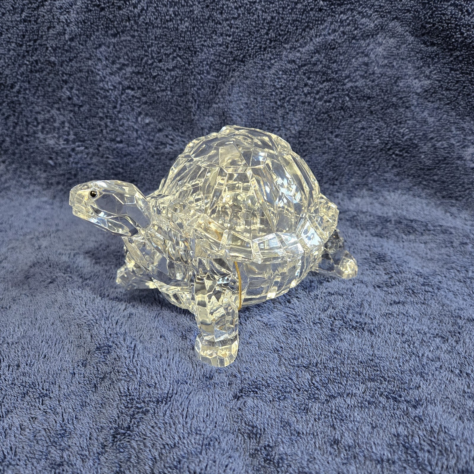 Enesco Facets Acrylic Turtle + Shell Lid Decorative Storage Trinket Box 3.25 In