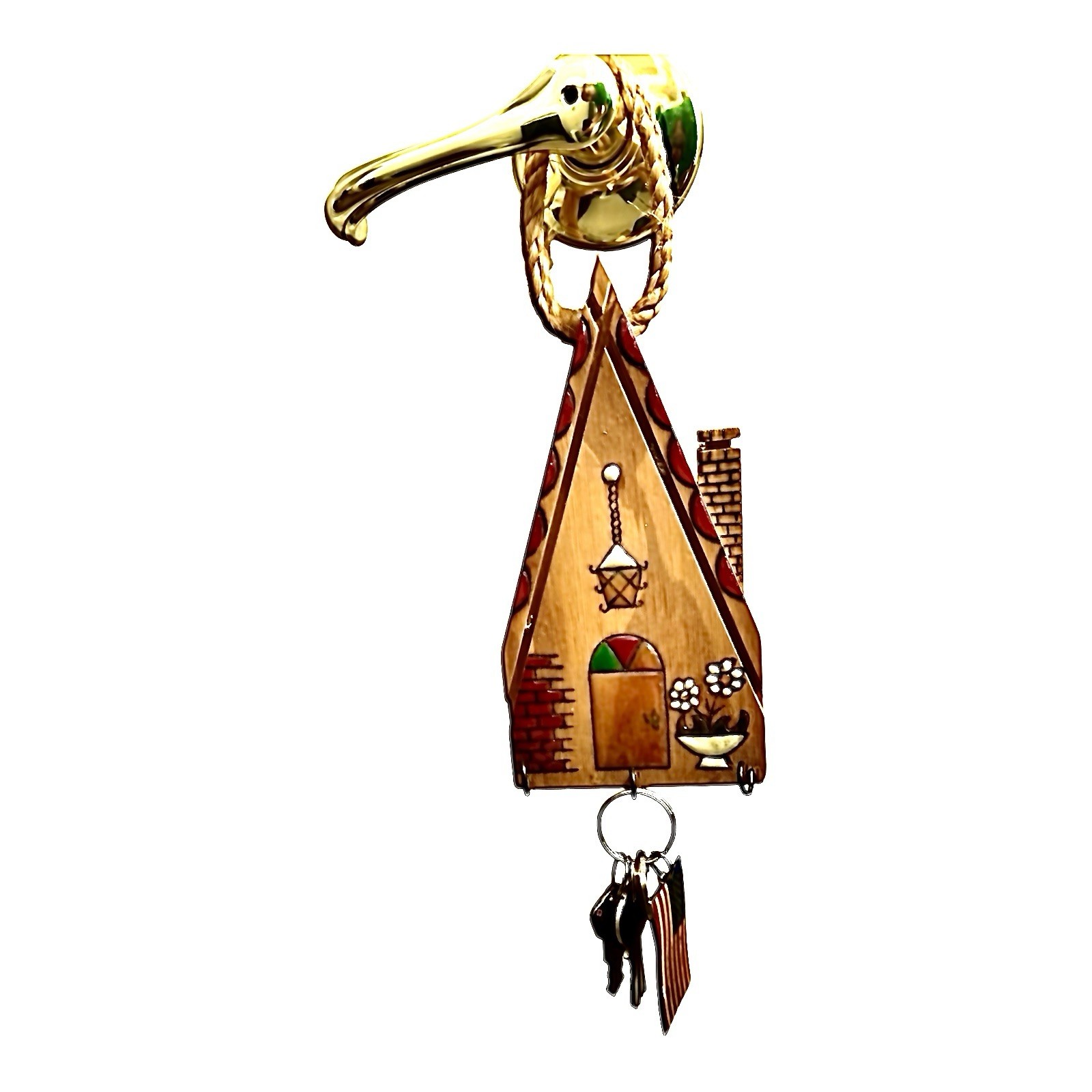 Traditional Village Hut 3 Hooks Key holder